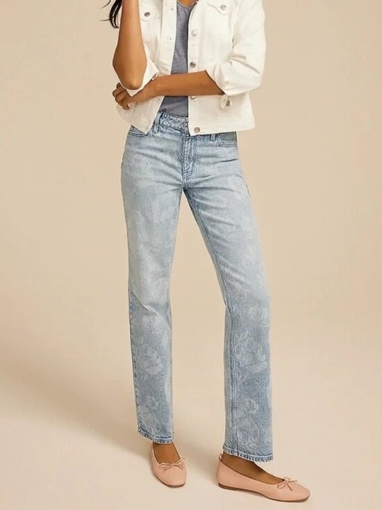 Edgely Denim - Edgely Floral High-Rise Jeans Size 8